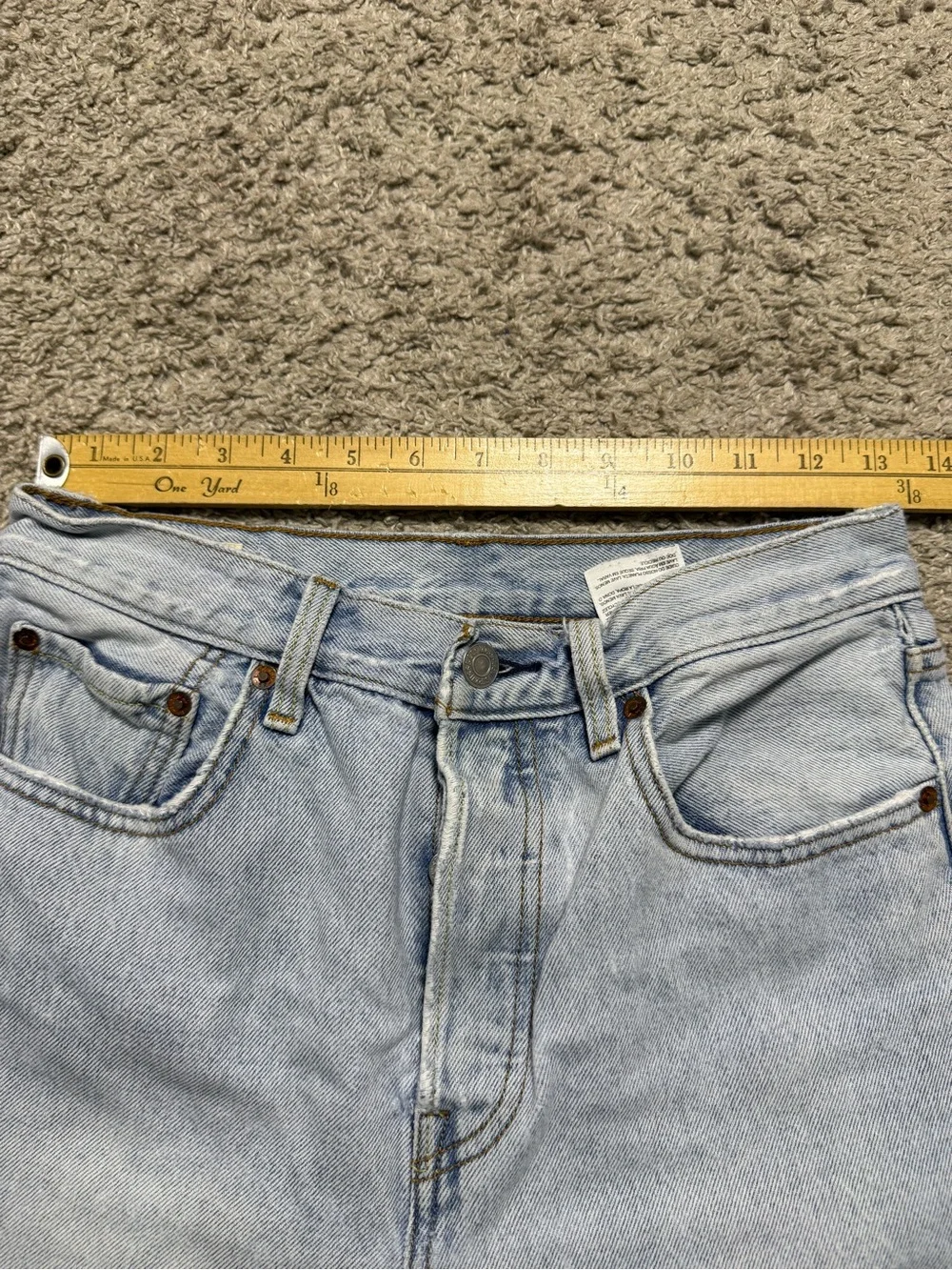 Levi's Premium Wide Leg Cropped Jeans - Leather Tag - Size 27 - Picture 2 of 6